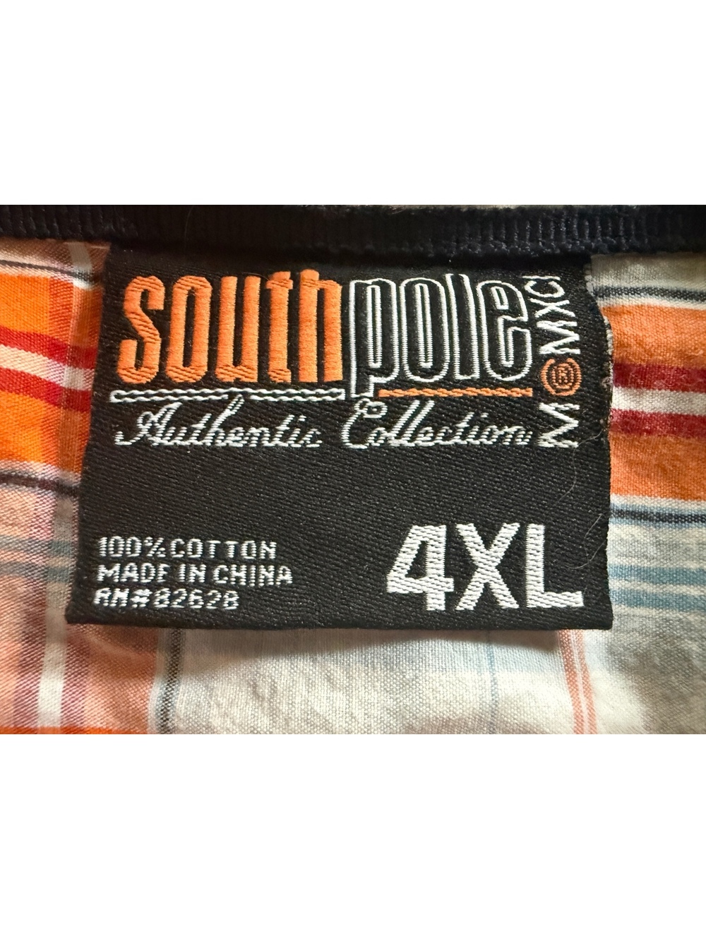 4XL southpole men's short sleeve button-up plaid shirt 4XL